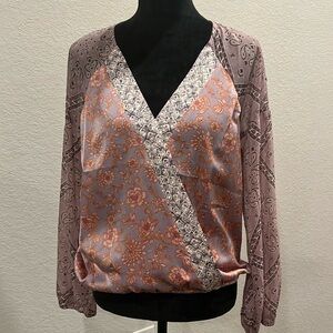 Beautiful Multi Pattern Top with Crossover front